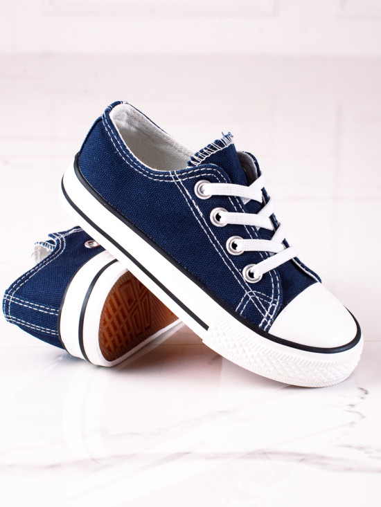 Sneakers stringate da bambini blu scuro