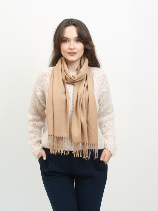 Sciarpa basic da donna beige