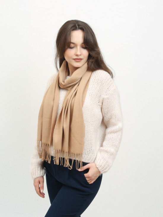 Sciarpa basic da donna beige