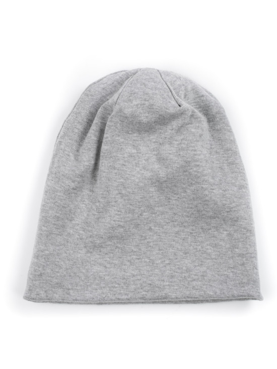 Berretto in cotone grigio chiaro