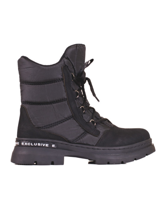 Scarpe da neve sportive nere con lacci