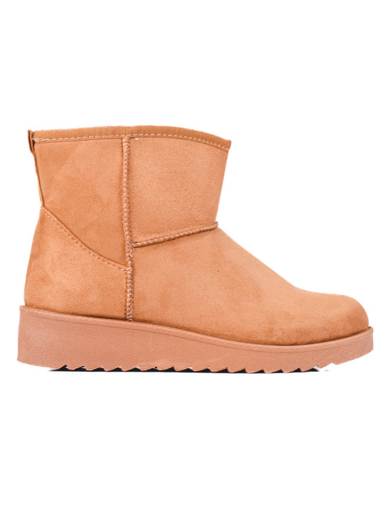 Stivali da neve beige alla caviglia da donna