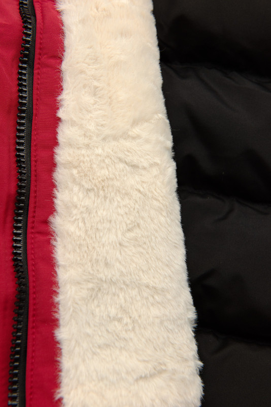 Parka invernale classico rosso/nero