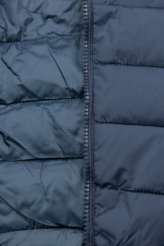 Giacca trapuntata di transizione blu jeans