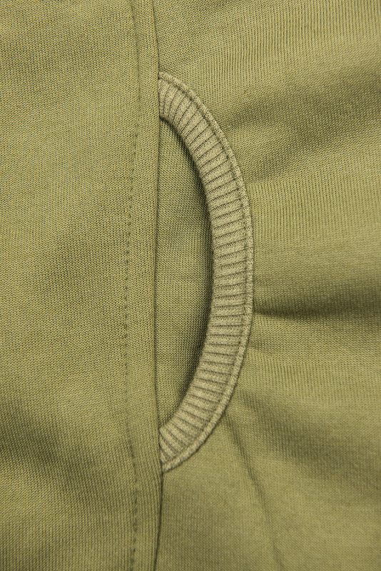 Felpa estesa kaki con cerniera