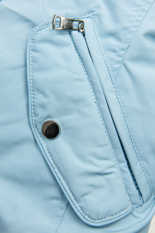 Parka doppia faccia di transizione celeste/blu scuro