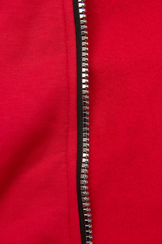 Felpa sportiva allungata rossa