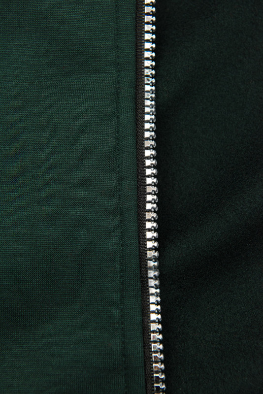 Felpa sportiva allungata verde smeraldo