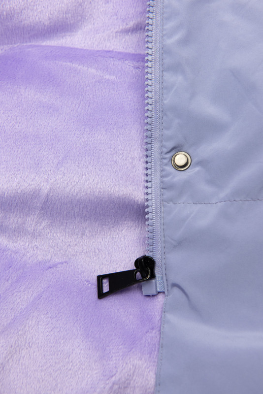 Gilet trapuntato lungo viola chiaro