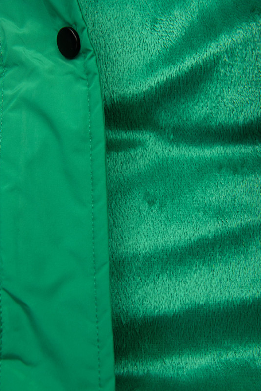 Gilet trapuntato lungo verde