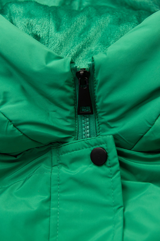 Gilet trapuntato lungo verde