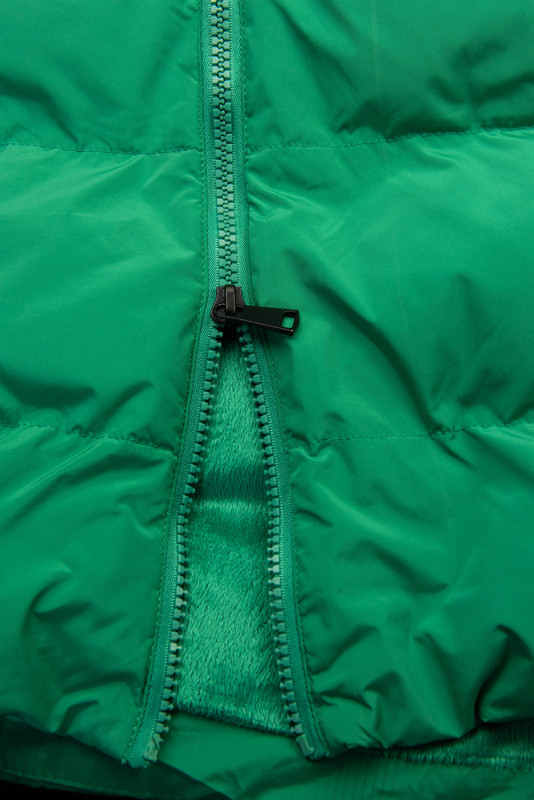 Gilet trapuntato lungo verde
