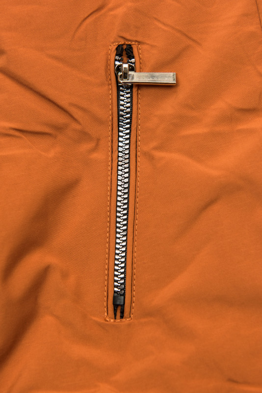 Parka invernale doppia faccia mattone/blu