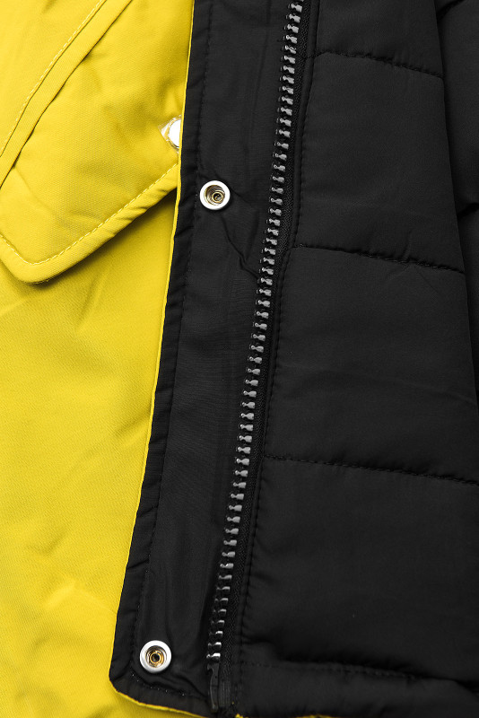 Parka invernale doppia faccia giallo/nero
