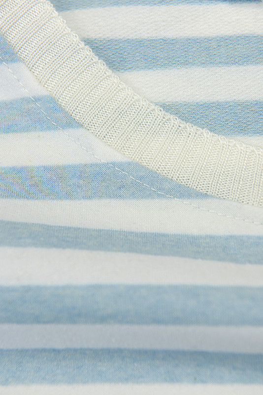 Maglietta a righe blu chiaro/bianco