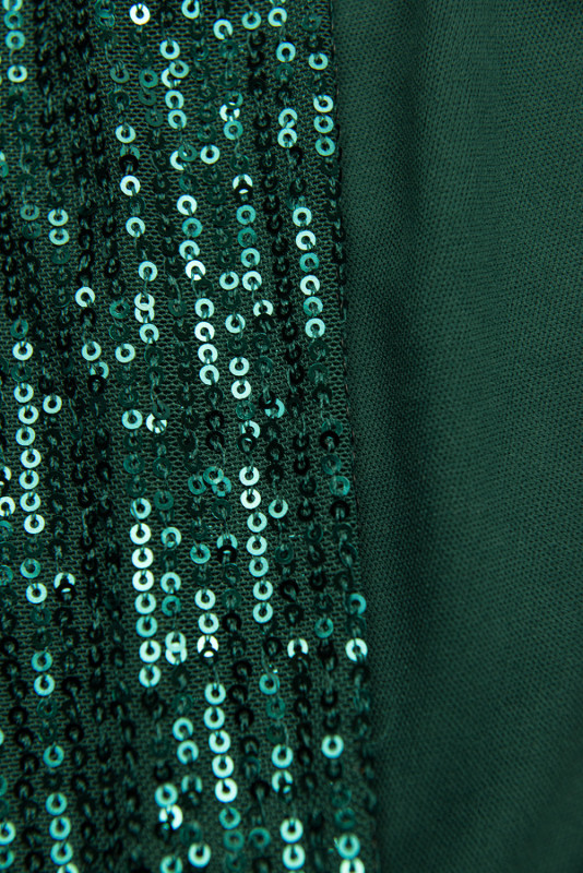 Abito verde smeraldo con paillettes