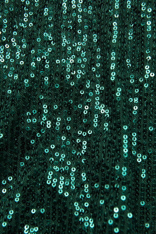 Abito verde smeraldo con paillettes