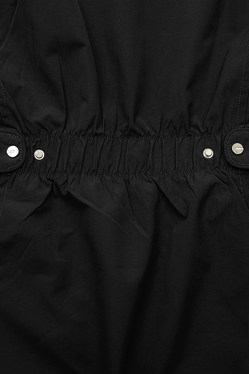 Giacca doppia faccia con elastico in vita nera/gialla