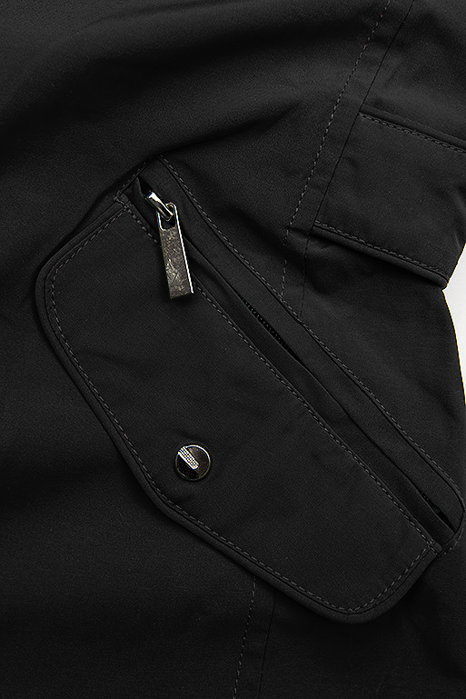 Giacca doppia faccia con elastico in vita nera/gialla