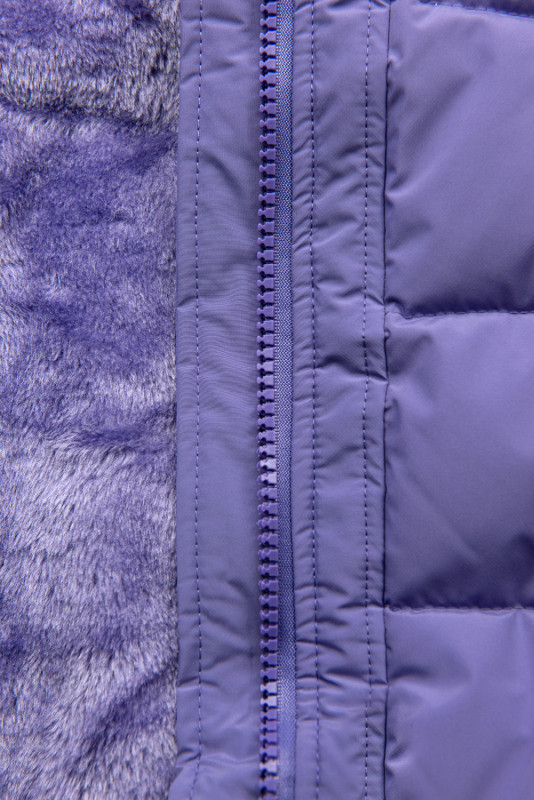 Giacca invernale viola con coulisse in vita