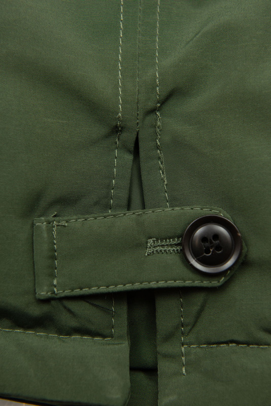 Parka verde army con ecopelliccia staccabile