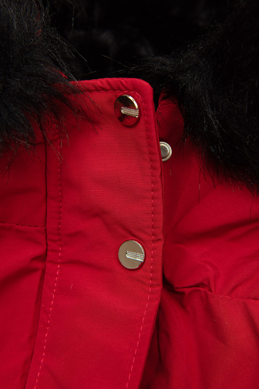Parka invernale rosso/nero con fodera removibile