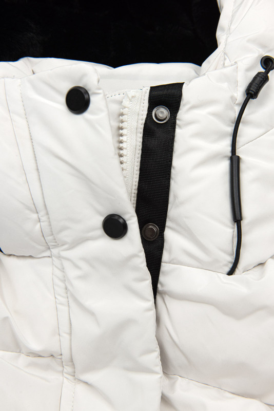 Giacca invernale lunga extra calda di colore bianco