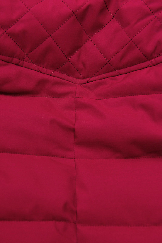 Giacca calda trapuntata bordeaux