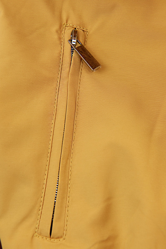 Parka reversibile giallo con fantasia leopardata