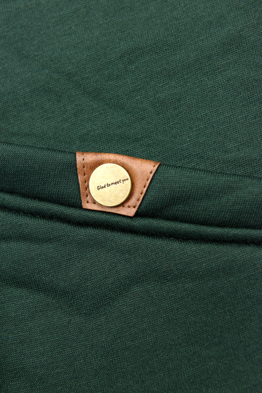 Felpa dal taglio esteso verde scuro