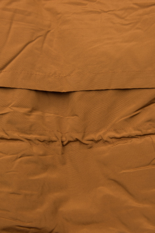 Parka invernale marrone cannella con ecopelliccia
