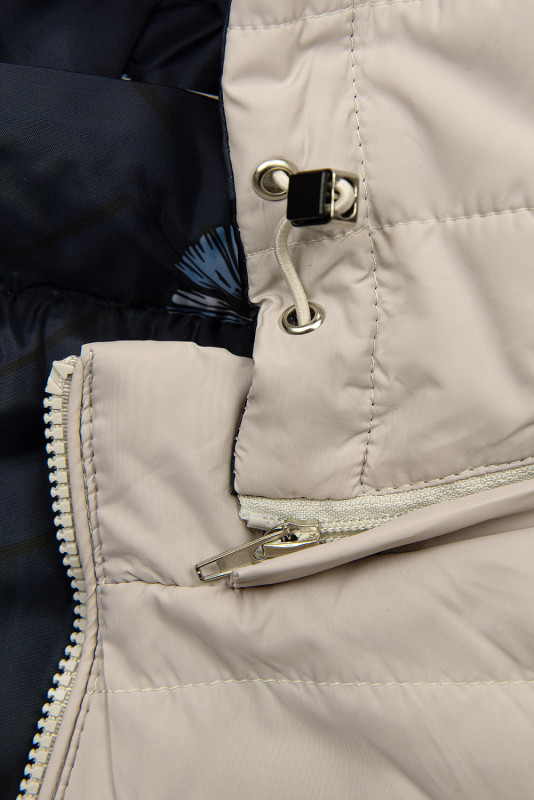 Giacca di transizione doppia faccia beige