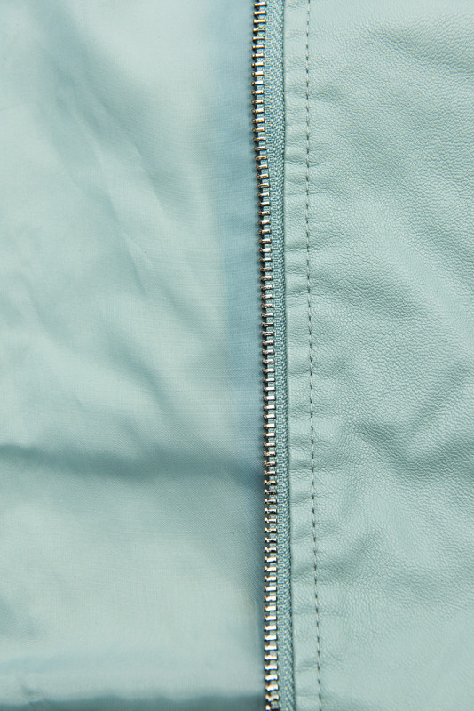 Giacca basic in similpelle baby blue