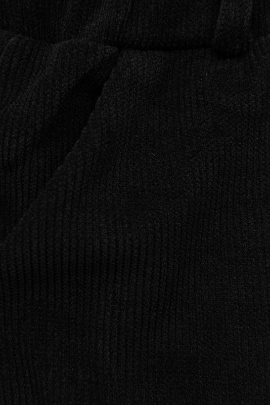 Pantaloni casual neri con elastico in vita