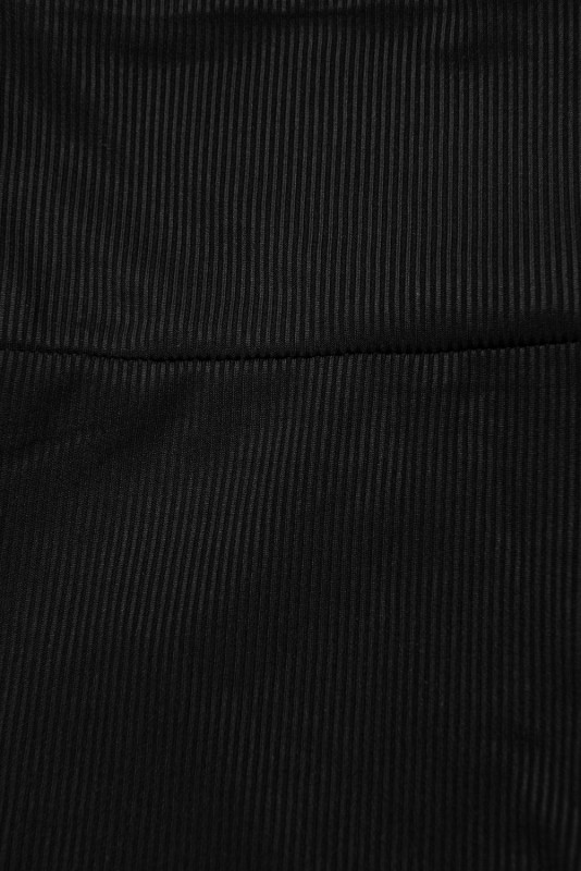 Leggings neri a costine