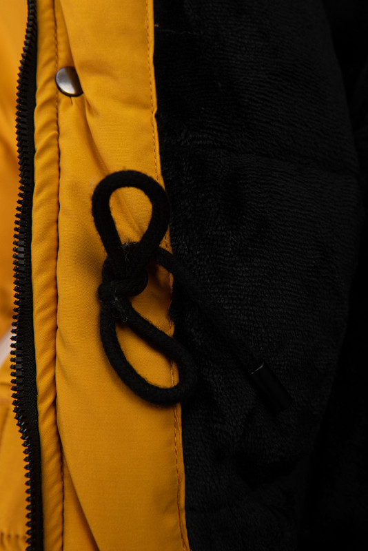 Giacca invernale imbottita giallo senape per bambini