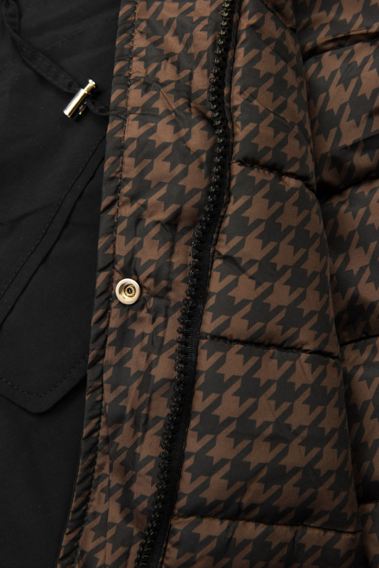 Parka invernale doppia faccia nera