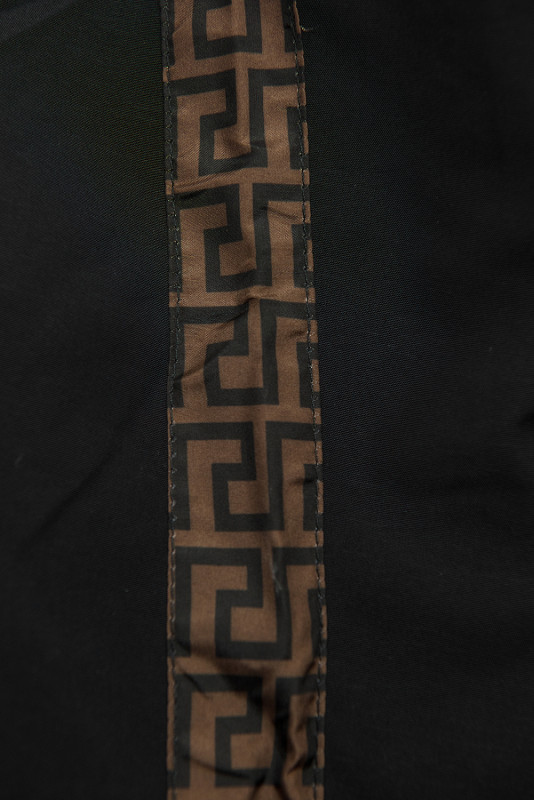 Parka doppia faccia con fantasia nero/marrone