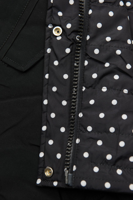 Parka a pois nera