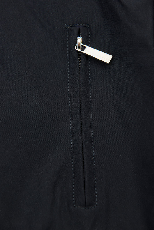 Parka di transizione doppia faccia blu scuro/marrone