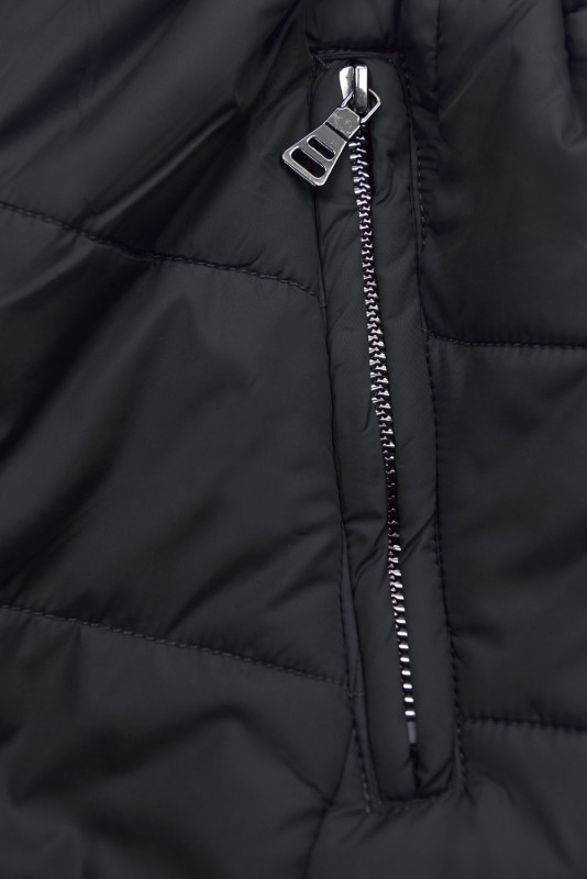 Parka invernale doppia faccia blu scuro/grigio