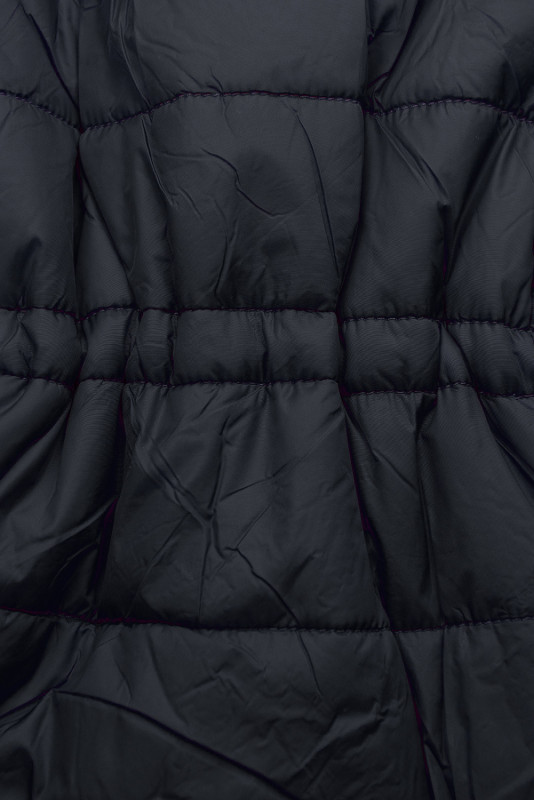Parka invernale doppia faccia blu scuro/marrone