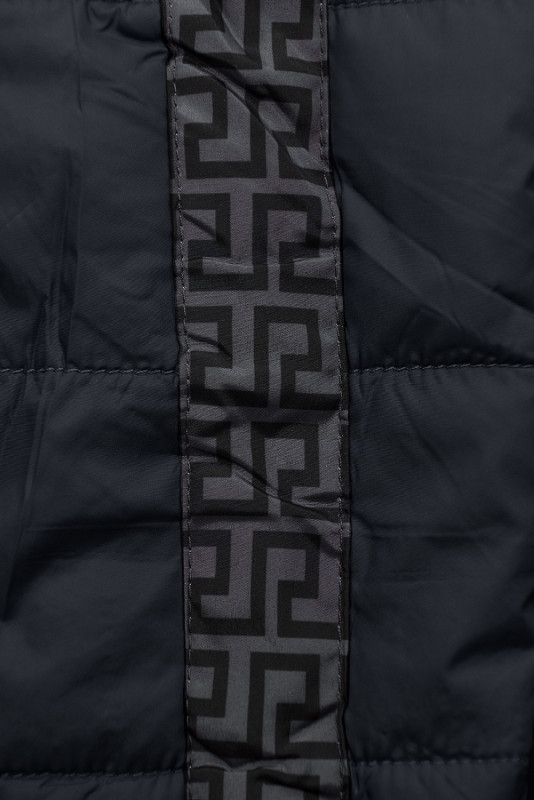 Parka invernale doppia faccia blu scuro/grigio