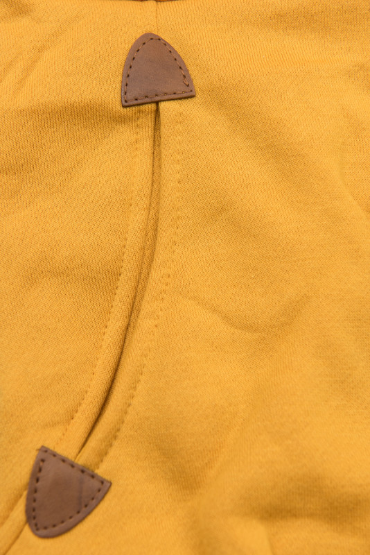 Felpa gialla estesa con zip