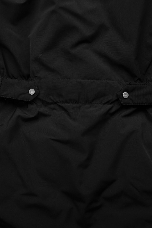 Parka esteso con pelliccia nero/bianco