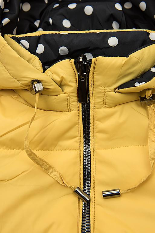 Giacca reversibile gialla/a pois