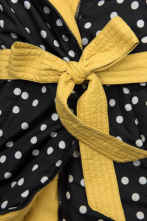 Giacca reversibile gialla/a pois