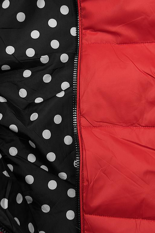 Giacca reversibile rossa/a pois