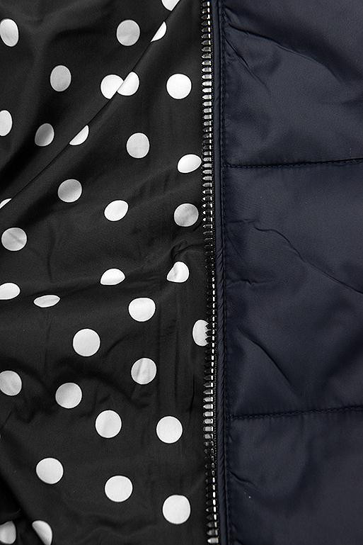 Giacca reversibile blu scuro/a pois