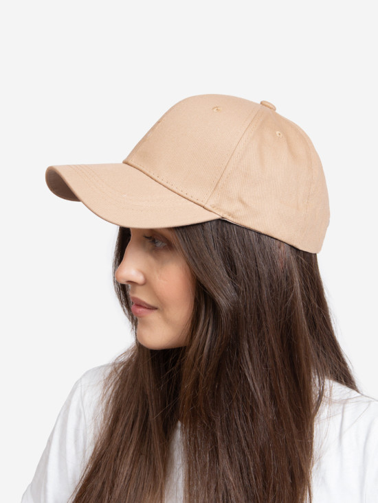 Cappellino beige dal taglio basic